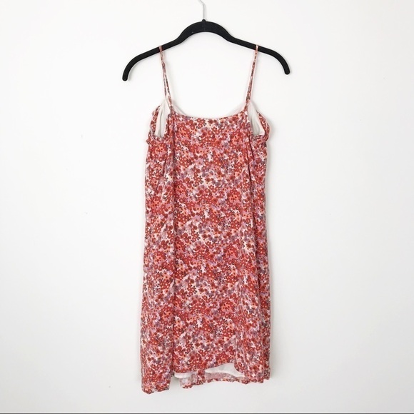 LC LAUREN CONRAD Red Floral Ruffle Button DRESS - Picture 5 of 8